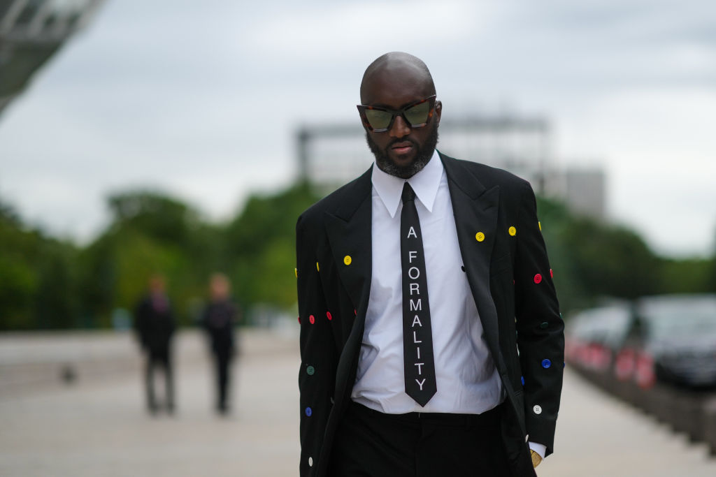 Kanye West wore a suit from the new Louis Vuitton by Virgil Abloh  collection